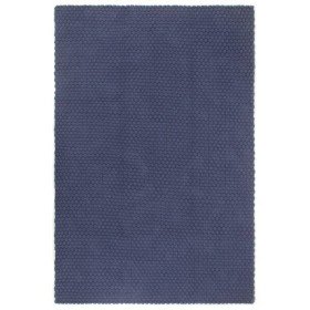 Alfombra rectangular algodón azul marino 180x250 cm