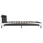 Estructura cama LED sin colchón cuero sintético gris 180x200 cm