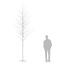 Abedul artificial blanco con 672 LEDs blanco cálido 400 cm