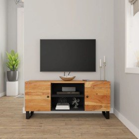 Mueble de TV madera maciza de acacia 105x33x46 cm Mueble de TV madera maciza de acacia 105x33x46 cm
