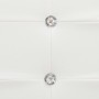 Estructura de cama cuero sintético blanca 135x190 cm
