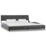 Estructura de cama cuero sintético gris 180x200 cm