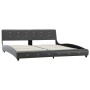 Estructura de cama cuero sintético gris 180x200 cm