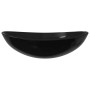 Lavabo de vidrio templado negro 54,5x35x15,5 cm