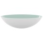Lavabo de vidrio blanco 50x37x14 cm