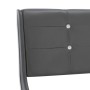 Estructura de cama cuero sintético gris 180x200 cm