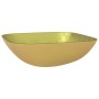 Lavabo de vidrio dorado 42x42x14 cm