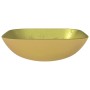 Lavabo de vidrio dorado 42x42x14 cm