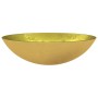 Lavabo de vidrio dorado 50x37x14 cm