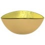 Lavabo de vidrio templado dorado 54,5x35x15,5 cm