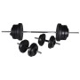 Juego de barras + 2 mancuernas 60,5kg de vidaXL, Peso libre - Ref: Foro24-90375, Precio: 129,99 €, Descuento: %