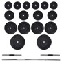 Juego de barras + 2 mancuernas 60,5kg de vidaXL, Peso libre - Ref: Foro24-90375, Precio: 129,99 €, Descuento: %