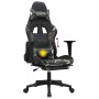 Silla gaming masaje reposapiés cuero sintético negro camuflaje