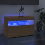 TV-Schränke mit LED-Leuchten 2 Stück Sonoma-Eiche 60x35x40 cm von vidaXL, TV-Möbel - Ref: Foro24-804416, Preis: 84,18 €, Raba...