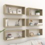 Würfelwandregal 6 Einheiten Sonoma-Eichensperrholz 60x15x23 cm von vidaXL, Regale und Regale - Ref: Foro24-807144, Preis: 62,...
