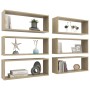 Würfelwandregal 6 Einheiten Sonoma-Eichensperrholz 60x15x23 cm von vidaXL, Regale und Regale - Ref: Foro24-807144, Preis: 62,...
