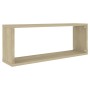Würfelwandregal 6 Einheiten Sonoma-Eichensperrholz 60x15x23 cm von vidaXL, Regale und Regale - Ref: Foro24-807144, Preis: 62,...