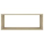 Cube wall shelf 6 units Sonoma oak plywood 60x15x23 cm by vidaXL, Shelves and shelves - Ref: Foro24-807144, Price: 64,72 €, D...