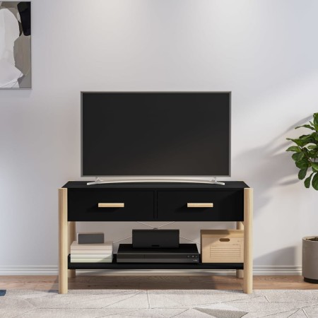 Mueble para TV madera contrachapada negro 82x38x45 cm en Muebles TV | Comprar online en Foro24