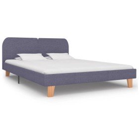 Estructura de cama sin colchón tela gris claro 160x200 cm en Camas y somieres | Comprar online en Foro24