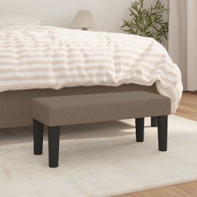 Banco de tela gris taupe 70x30x30 cm