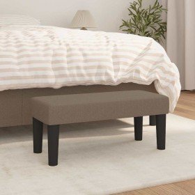 Banco de tela gris taupe 70x30x30 cm