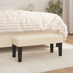 Banco de tela color crema 70x30x30 cm