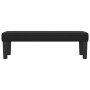 Banco de cuero sintético negro 100x30x30 cm