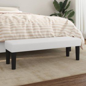 Banco de cuero sintético blanco 100x30x30 cm en Bancos | Comprar online en Foro24