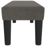 Banco de terciopelo gris oscuro 100x30x30 cm
