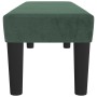 Banco de terciopelo verde oscuro 100x30x30 cm