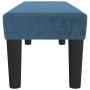 Banco de terciopelo azul oscuro 100x30x30 cm