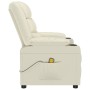 Sillón de masaje de cuero sintético crema