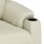 Sillón de masaje de cuero sintético crema