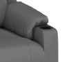 Sillón de masaje de cuero sintético gris