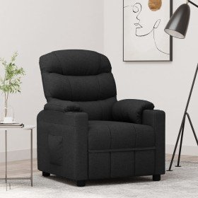 Sillón reclinable de tela negro Sillón reclinable de tela negro