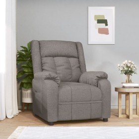 Sillón reclinable de tela gris taupe Sillón reclinable de tela gris taupe