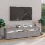 TV-Schränke mit LED-Leuchten 2 Einheiten betongrau 75x35x40cm von vidaXL, TV-Möbel - Ref: Foro24-804400, Preis: 94,85 €, Raba...