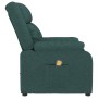 Sillón de masaje de tela verde oscuro