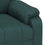 Sillón de masaje de tela verde oscuro