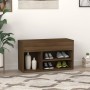 Banco zapatero madera contrachapada roble marrón 80x30x45 cm