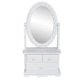 MDF Oval Folding Mirror Dressing Table by vidaXL, Bedroom Dressers - Ref: Foro24-60627, Price: 46,23 €, Discount: %