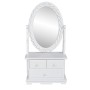 MDF Oval Folding Mirror Dressing Table by vidaXL, Bedroom Dressers - Ref: Foro24-60627, Price: 46,23 €, Discount: %