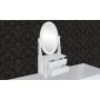 MDF Oval Folding Mirror Dressing Table by vidaXL, Bedroom Dressers - Ref: Foro24-60627, Price: 46,23 €, Discount: %