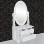 MDF Oval Folding Mirror Dressing Table by vidaXL, Bedroom Dressers - Ref: Foro24-60627, Price: 46,23 €, Discount: %