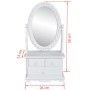 Tocador con espejo abatible ovalado de MDF de vidaXL, Tocadores para dormitorios - Ref: Foro24-60627, Precio: 46,23 €, Descue...