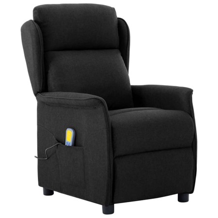 Silla de masaje con cojín Negro 67.5 x 93.5 x 101.5 cm tela en Sillones de masaje eléctricos | Comprar online en Foro24