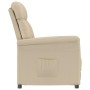 Sillón reclinable crema Crema 70.5 x 96.5 x 95 cm Tela y metal