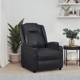 Sillón reclinable de cuero sintético negro en Sillones | Comprar online en Foro24