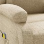 Sillón de masaje de tela color crema